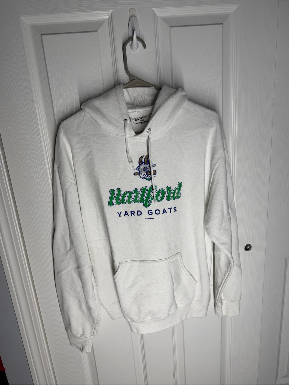 Hartford Yard Goats Logo White Men's Hoodie